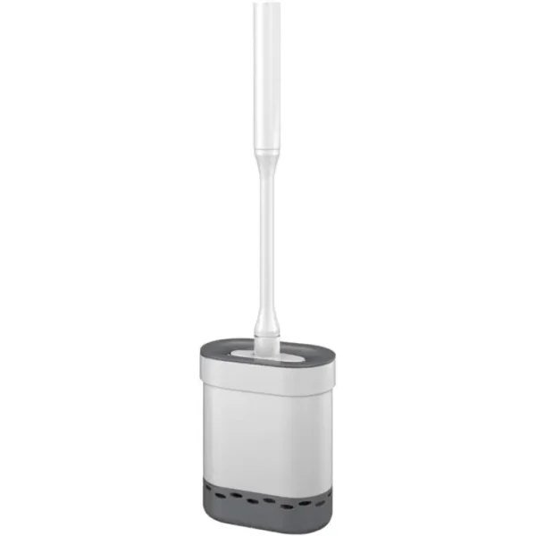 METALTEX CLEANY TOILET BRUSH WITH HOLDER 47CM -WHITE / GREY