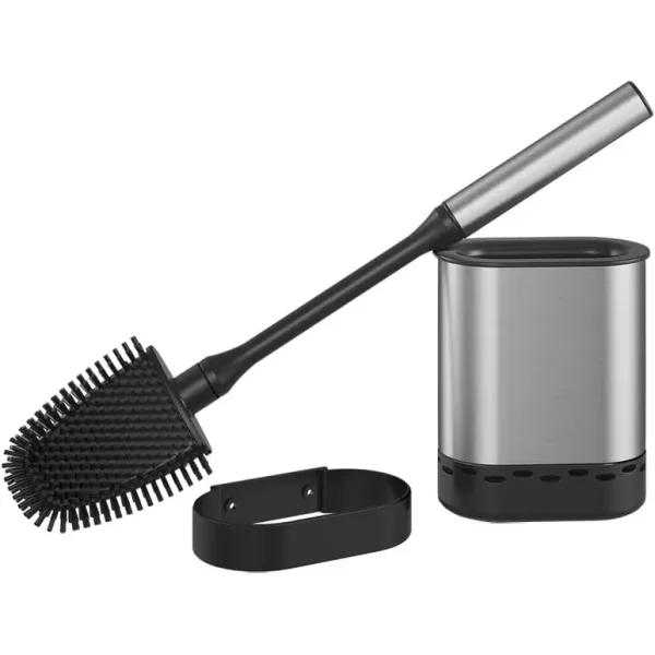 METALTEX CLEANY INOX STAINLESS STEELTOILET BRUSH WITH HOLDER 47CM - BLACK