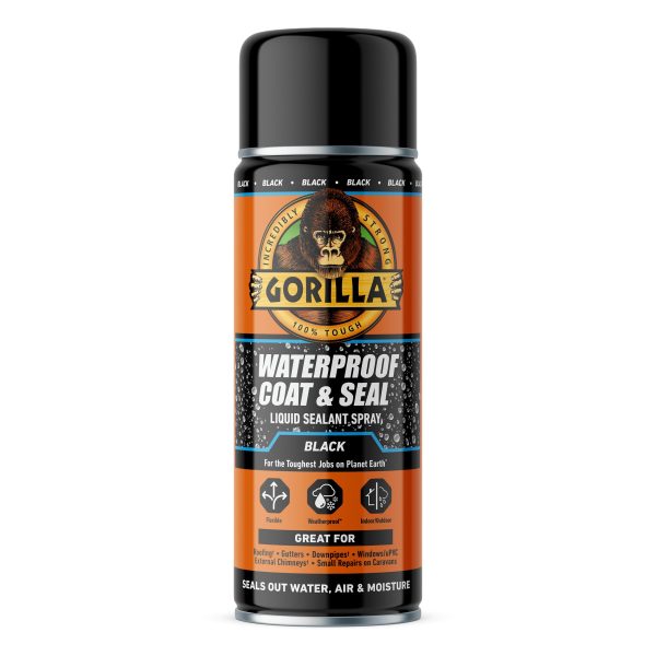 GORILLA WATERPROOF COAT & SEAL LIQUID SEALANT SPRAY BLACK 450ML