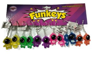 FUNKEYS ASSORTED COLOUR SPACEMAN KEYRING Pack of 12