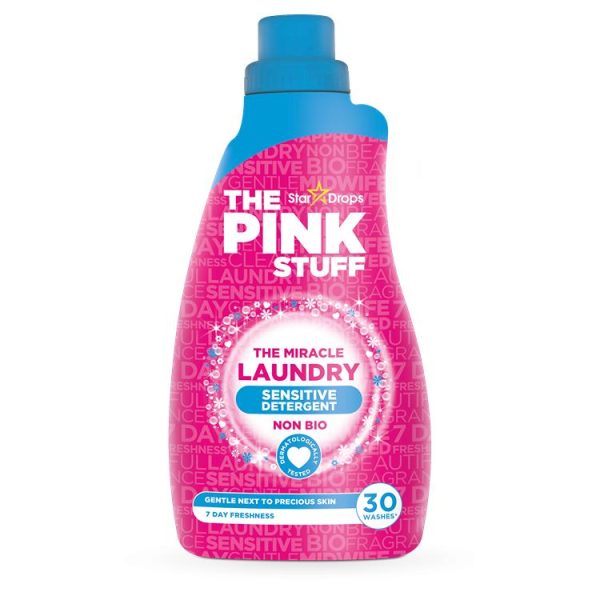 STARDROPS THE PINK STUFF MIRACLE LAUNDRY SENSITIVE DETERGENT NON BIO 960ML