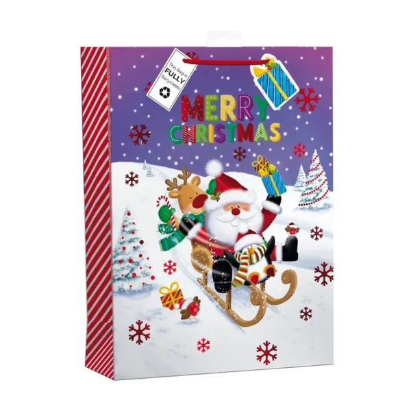 GIFTMAKER MERRY CHRISTMAS SANTA'S EXTRA LARGE GIFT BAGS APX 47 X 33 CM