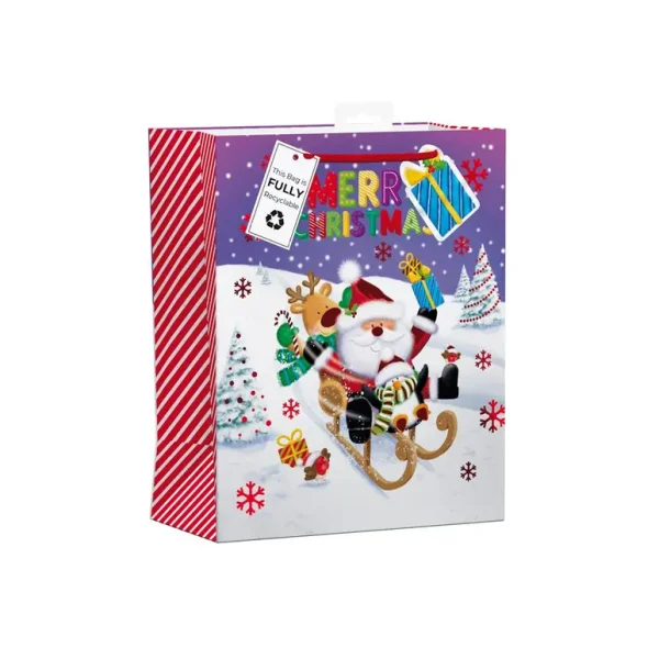 GIFTMAKER MERRY CHRISTMAS SANTA'S LARGE GIFT BAGS APX 36 X 28CM