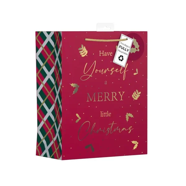 GIFTMAKER MERRY CHRISTMAS LARGE GIFT BAGS APX 36 X 28CM