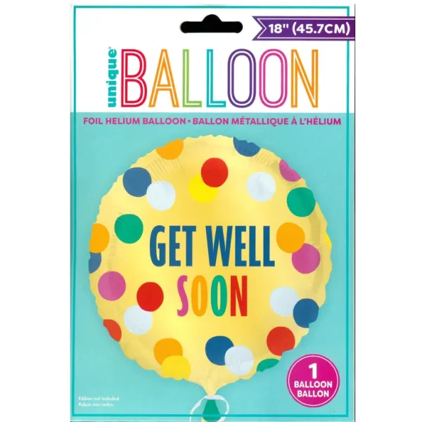 UNIQUE GET WELL SOON ROUND FOIL BALLOON 18"