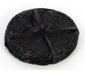 4 BLACK BEAD COASTERS