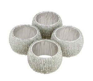 4 SILVER NAPKINS RING