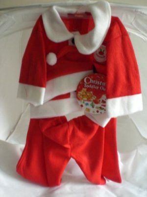 CHRISTMAS TODDLER SANTA OUTFIT/COSTUME (UP TO 2 YEARS)