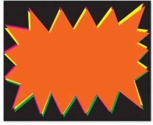 TALLON FLOURESCENT FLASHES - 10 X 7.5CM - Pack Of 60