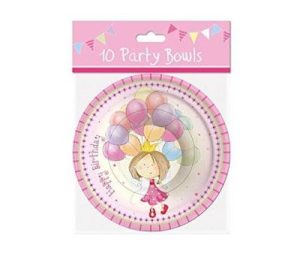 PACK OF 10 CHILDRENS BIRTHDAY PARTY BOWLS - FAIRY PRINCESS ( NEED TO LIST )