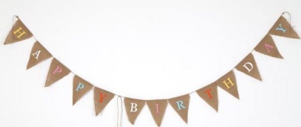 HESSIAN HAPPY BIRTHDAY BUNTING