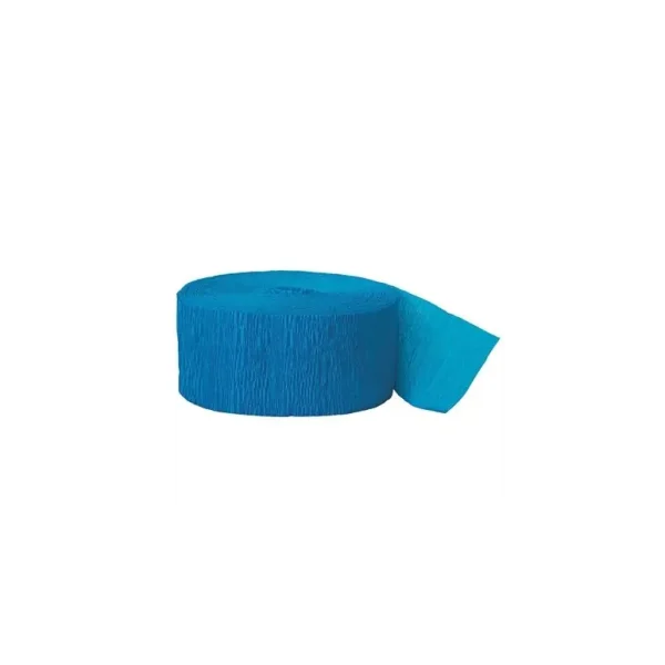 TURQUOISE CREPE PAPER STREAMER 81 FOOT LENGTH