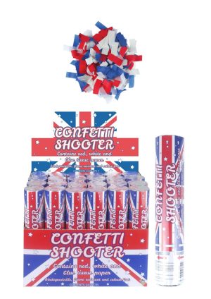 UNION JACK PARTY CONFETTI SHOOTER 20CM
