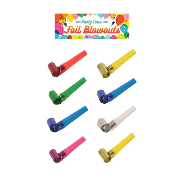 PARTY TIME FOIL BLOWOUTS PACK OF 8