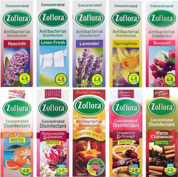 PACK OF 12 ZOFLORA 3 IN 1 DISINFECTANT ASSORTMENT A 56ML