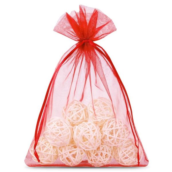 ORGANZA PARTY FAVOUR BAGS 20CM X 15CM 64PK