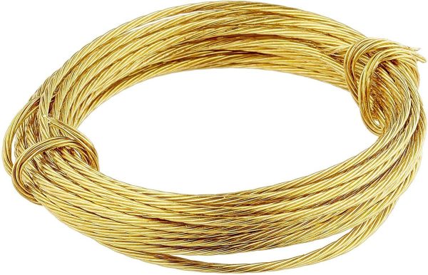 NO 2 PICTURE WIRE BRASS 3.5M X 0.8MM FOR UP TO 6 KG