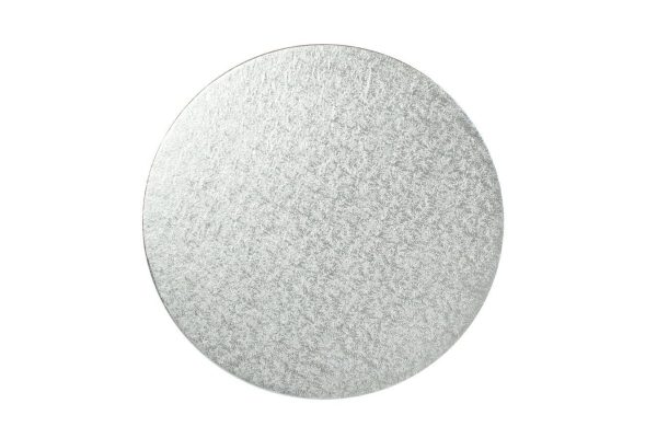 DORIC 8 INCH ROUND SILVER DOUBLE THICK CAKE BOARDS PACK OF 10