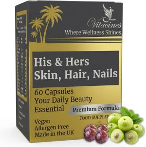 Vitacines His and Hers Skin, Hair, Nails – 60 capsules