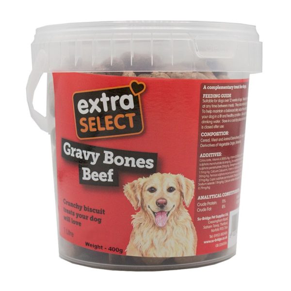 EXTRA SELECT BEEF GRAVY BONES BUCKET FOR DOGS 1LTR EACH