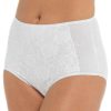 LADIES BRIEFS LACE FRONT WHITE PACK OF 3
