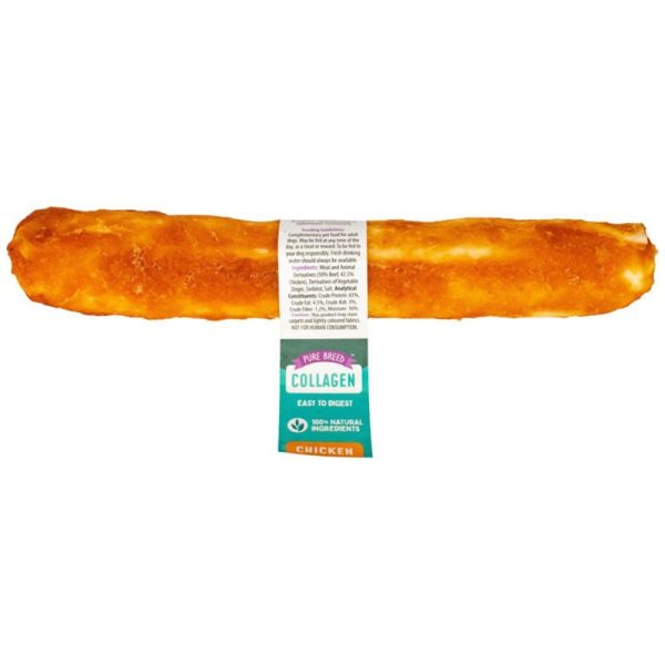 PUREBREED CHEW ROLL COLLAGEN CHICKEN LARGE