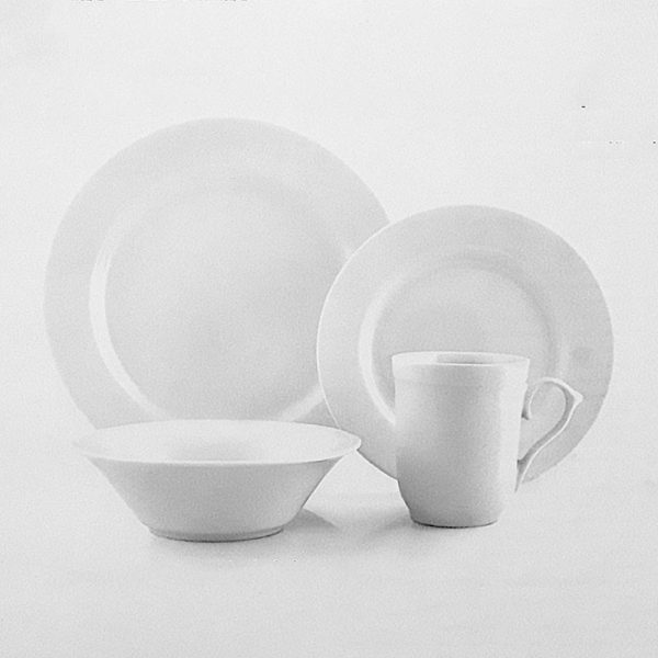 PORCELAIN DINNER SET WHITE 16 PIECE