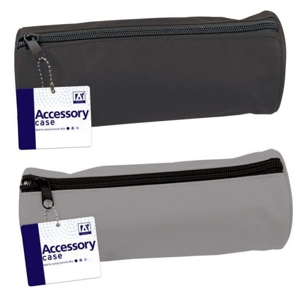 PENCIL CASE BARREL BLACK GREY