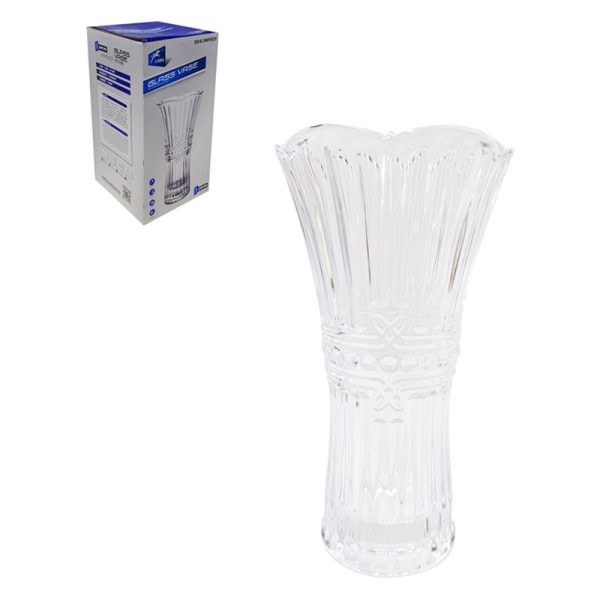 GLASS VASE 13X24CM