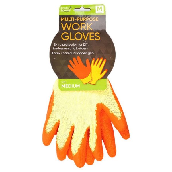 BRIGHT & HOMELY WORK GLOVES MEDIUM PACK OF 12