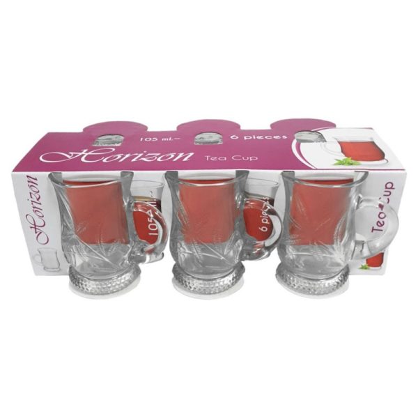 HORIZON TEACUP SET 105 ML 6 PIECES