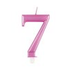 CANDLE METALLIC PINK NUMBER 7