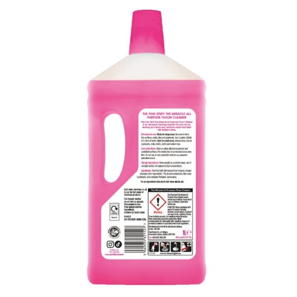 THE PINK STUFF FLOOR CLEANER 1LTR PACK OF 12