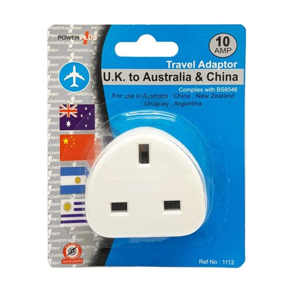 POWERPLUS TRAVEL ADAPTOR UK TO AUSTRALIA & CHINA