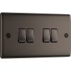 BG BLACK NICKEL QUADRUPLE SWITCH