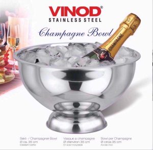 VINOD STAINLESS STEEL CHAMPAGNE BOWL 35CM