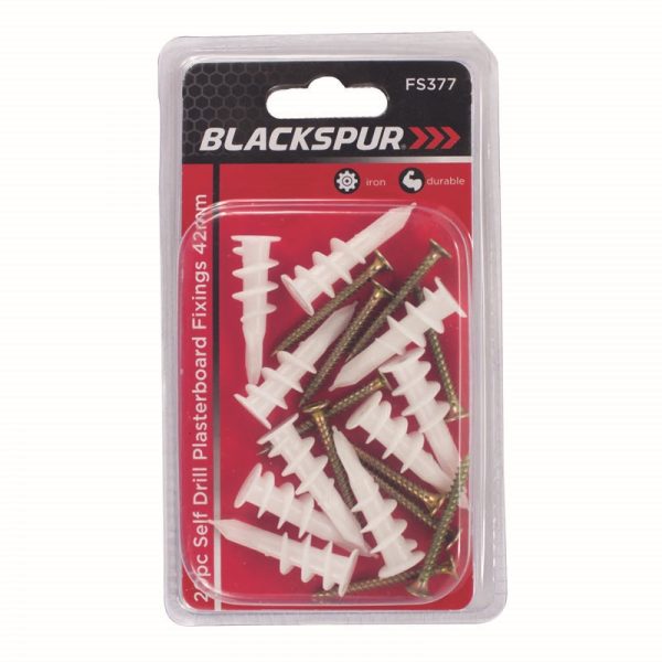 BLACKSPUR SELF DRILL PLASTERBOARD FIXINGS 20PS