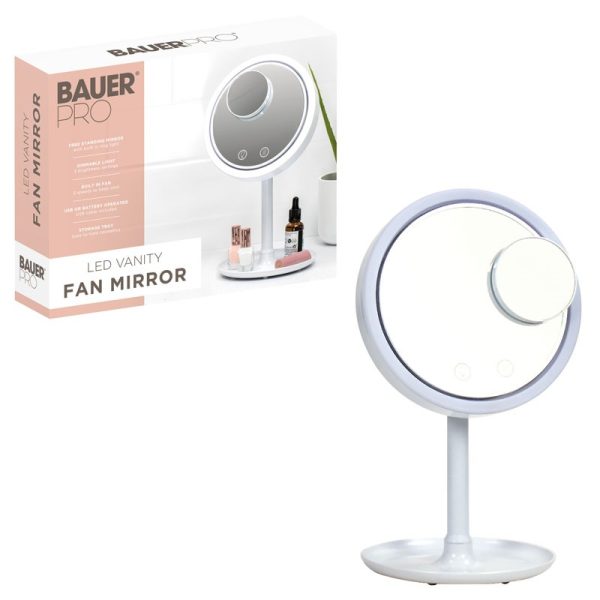 ANIKA BAUER LED MIRROR WITH FAN & TRAY