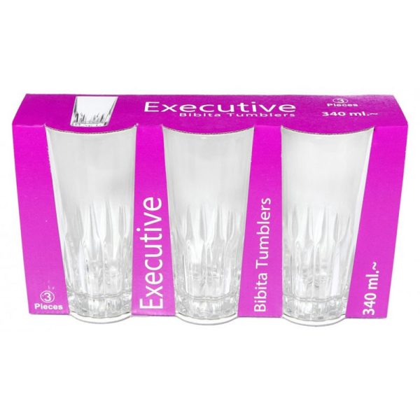 EXECUTIVE BIBITA 3PC LARGE GLASS SET