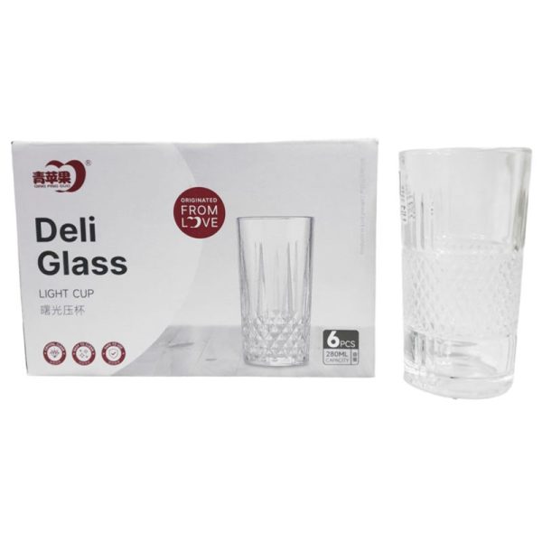 DELI HIBALL GLASS 280ML 6 PIECES
