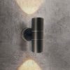 EXTRASTAR OUTDOOR DOUBLE WALL LIGHT UP & DOWN BLACK