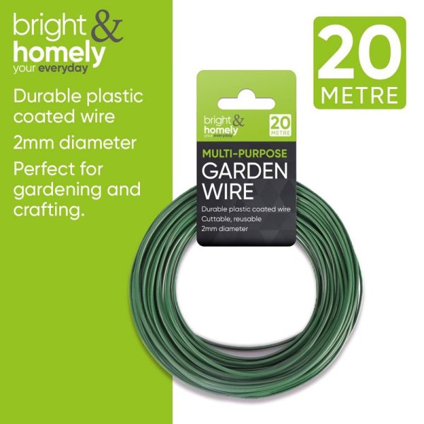 BRIGHT & HOMELY MULTI-PURPOSE GARDEN WIRE PLASTIC 20M