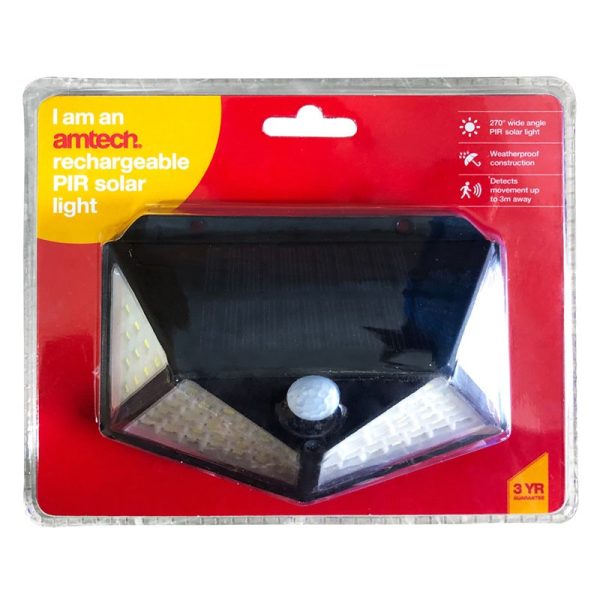 AMTECH RECHARGEABLE PIR SOLAR LIGHT
