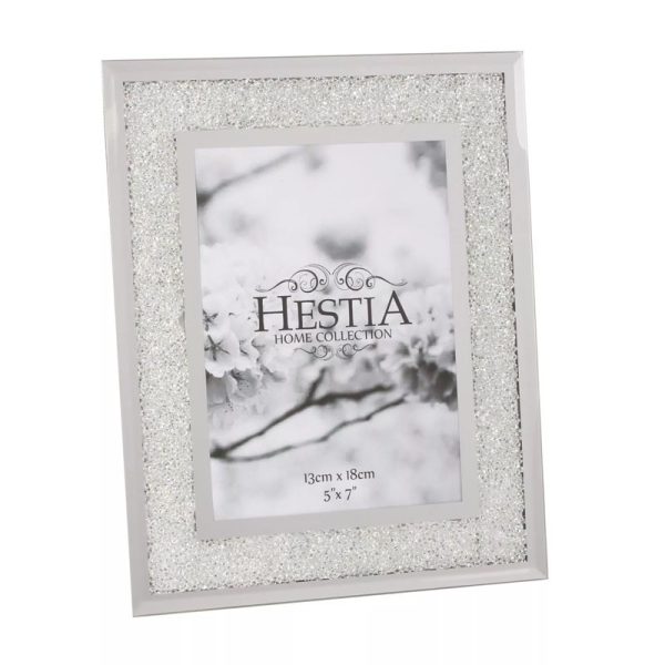 HEISTA PHOTO FRAME CRYSTAL EDGE WITH SILVER BORDER 5X7