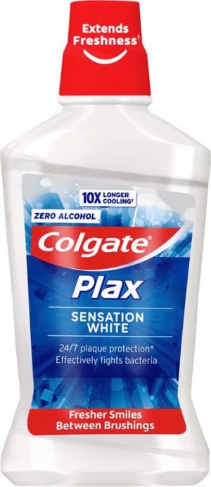 COLGATE PLAX MOUTHWASH SENSATION WHITE 500ML PACK OF 12