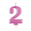 CANDLE METALLIC PINK NUMBER 2