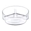 SERVING BOWL 3 EQUAL SECTIONS ROUND GLASS 25X8CM