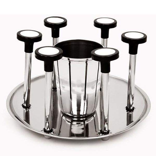 GLASS STAND STAINLESS STEEL BLACK