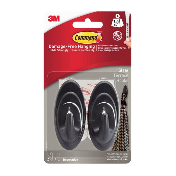COMMAND SLATE TERRACE HOOKS