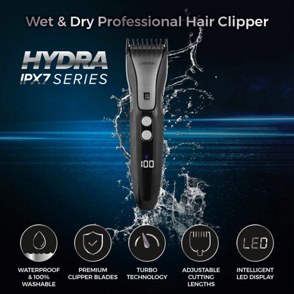 CARMEN PROFESSIONAL MENS IPX7 HAIR CLIPPER